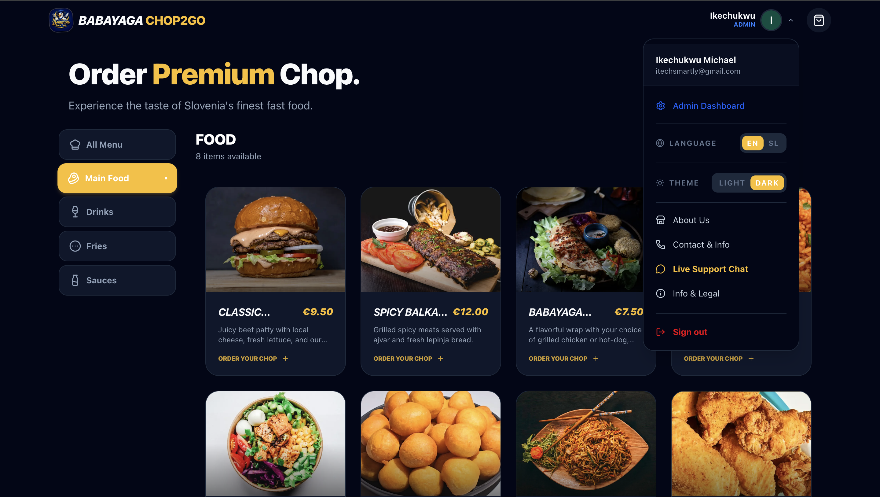 Babayaga Chop2Go POS resource